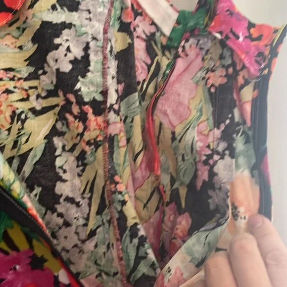 3 for $25! Hand Made Floral Multicolor Spaghetti Strap Dress - Picture 6 of 6